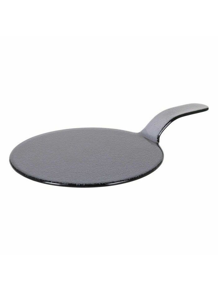 Flat Plate Inde Black With handle Glass