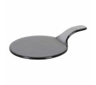 Plato Llano Negro Vidrio Con asa (Ø 17 x 25 cm)