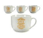 Taza Coffee Porcelana Dorado Blanco 500 ml 24 Unidades