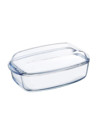 Serving Platter Pyrex Classic With lid 4,5 L 38 x 22 x 11 cm Transparent Glass (3 Units)