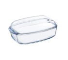 Serving Platter Pyrex Classic With lid 4,5 L 38 x 22 x 11 cm Transparent Glass (3 Units)