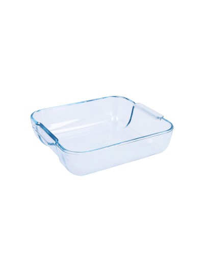 Serving Platter Pyrex Classic Squared Transparent Glass 25 x 22 x 6 cm (6 Units)
