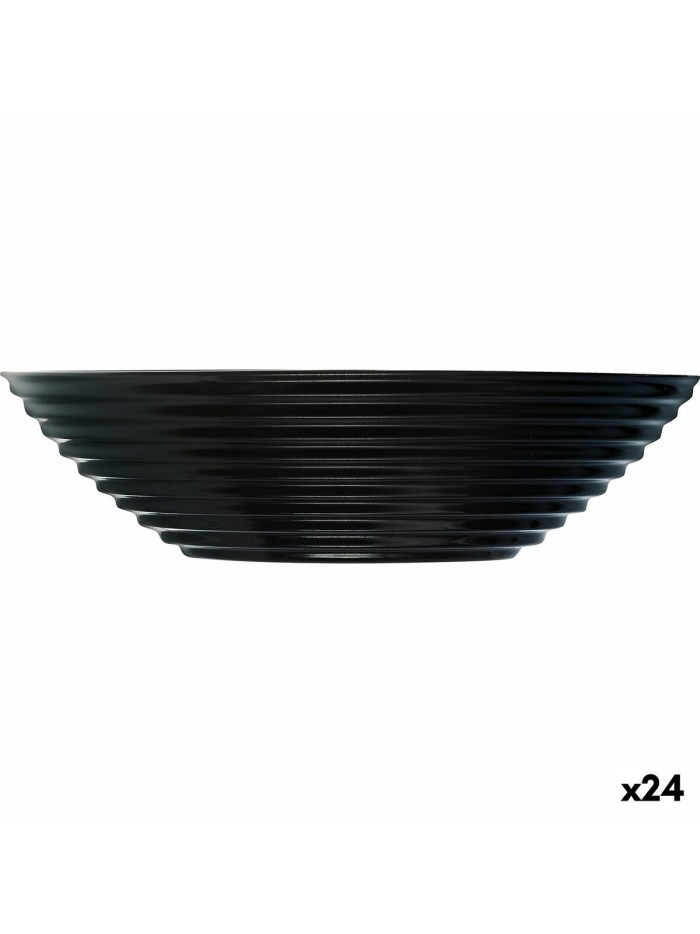 Bol Luminarc Harena Soupe 20 cm Noir verre (24 Unités)