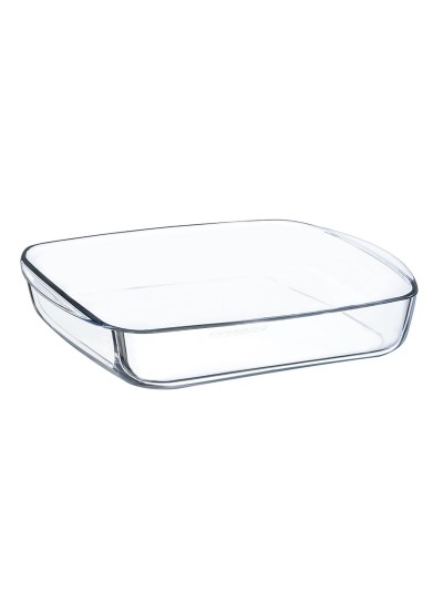 Fuente de Cocina Ô Cuisine Cuadrada 25 x 22 x 5 cm Transparente Vidrio (6 Unidades)