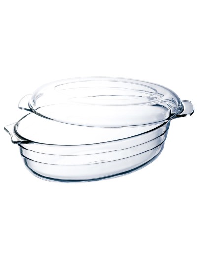 Serving Platter Ô Cuisine Ocuisine Vidrio With lid 3 L 1,1 L Transparent Glass 3 Units