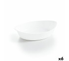 Serving Platter Luminarc Smart Cuisine Oval White Glass 25 x 15 cm (6 Units)