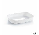 Fuente de Cocina Luminarc Smart Cuisine Rectangular Blanco Vidrio 29 x 30 cm (6 Unidades)