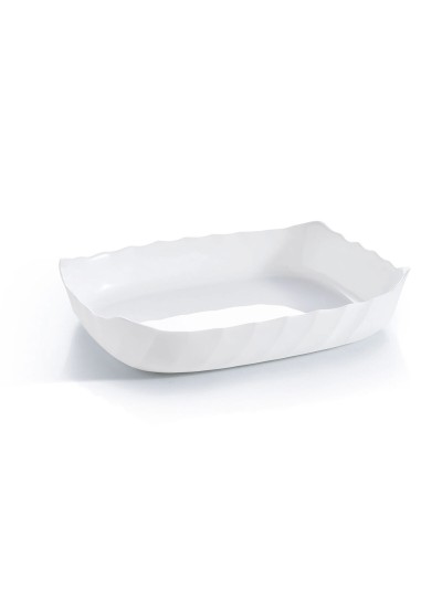 Fuente de Cocina Luminarc Smart Cuisine Rectangular Blanco Vidrio 29 x 30 cm (6 Unidades)