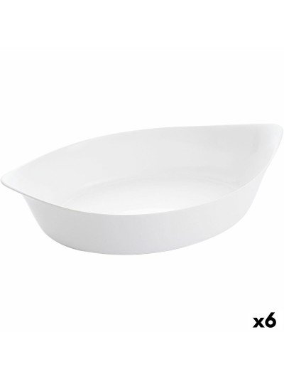 Fuente de Cocina Luminarc Smart Cuisine Ovalado Blanco Vidrio 6 Unidades 38 x 22 cm