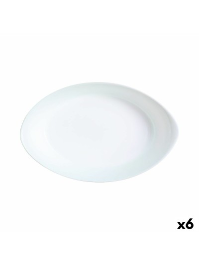 Fuente de Cocina Luminarc Smart Cuisine Ovalado Blanco Vidrio 21 x 13 cm (6 Unidades)