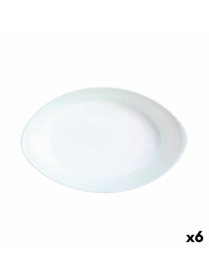 Fuente de Cocina Luminarc Smart Cuisine Ovalado Blanco Vidrio 21 x 13 cm (6 Unidades)