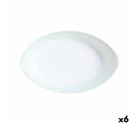 Fuente de Cocina Luminarc Smart Cuisine Ovalado Blanco Vidrio 21 x 13 cm (6 Unidades)