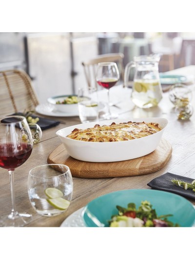 Plat à Gratin Luminarc Smart Cuisine Oblongue Blanc verre 6 Unités 38 x 22 cm