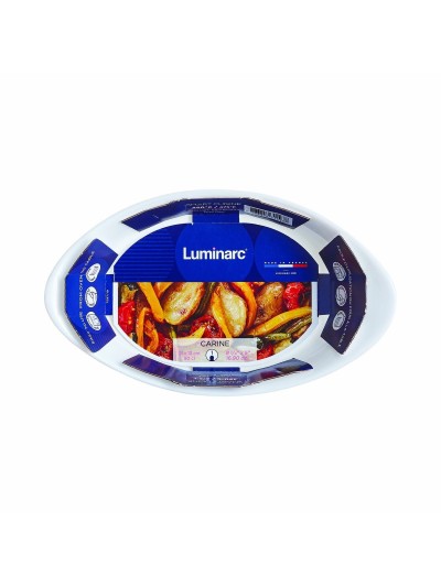 Fuente de Cocina Luminarc Smart Cuisine Ovalado Blanco Vidrio 21 x 13 cm (6 Unidades)