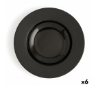Plato Hondo Ariane Antracita Negro Cerámica Ø 26 cm (6 Unidades)