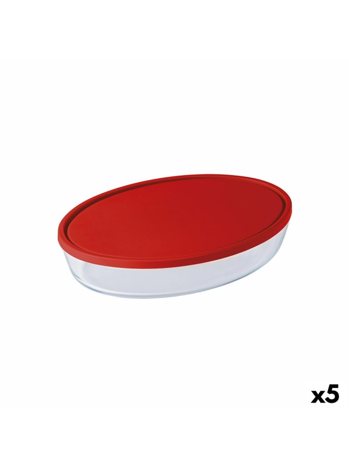 Serving Platter Ô Cuisine Cook&store Ocu With lid 3 L Transparent Glass Silicone 5 Units