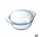 Fuente para Horno Pyrex Classic Vidrio Transparente Vidrio 33 x 26 x 12 cm Con Tapa (3 Unidades)