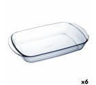 Fuente para Horno Ô Cuisine Ocuisine Vidrio Transparente Vidrio Rectangular 35 x 22 x 6 cm (6 Unidades)