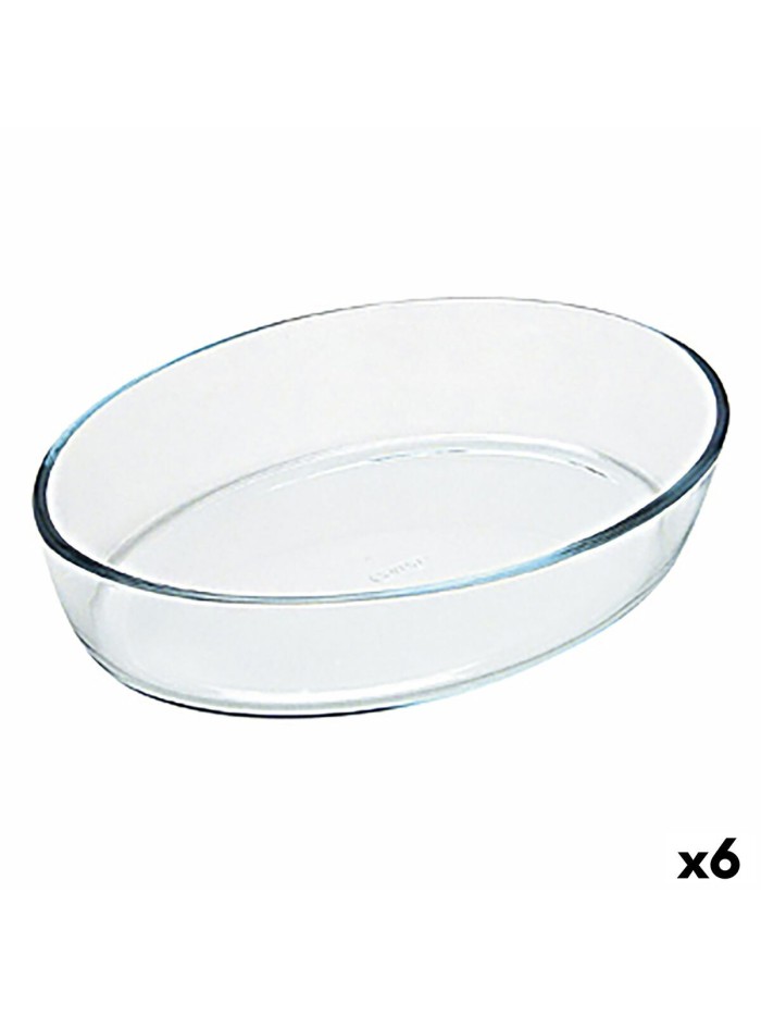 Fuente para Horno Pyrex Classic Vidrio Transparente Vidrio Ovalada 35 x 24 x 7 cm (6 Unidades)