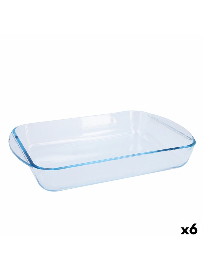 Plat de Four Pyrex Classic Vidrio Transparent verre Rectangulaire 35 x 23 x 6 cm (6 Unités)