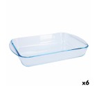Plat de Four Pyrex Classic Vidrio Transparent verre Rectangulaire 35 x 23 x 6 cm (6 Unités)