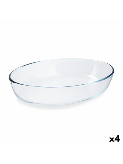 Plat de Four Pyrex Classic Vidrio Transparent verre Ovale 30 x 21 x 7 cm (4 Unités)