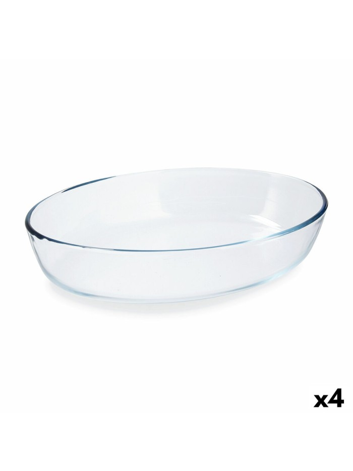 Fuente para Horno Pyrex Classic Vidrio Transparente Vidrio Ovalada 30 x 21 x 7 cm (4 Unidades)