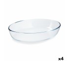 Oven Dish Pyrex Classic Vidrio Transparent Glass Oval 30 x 21 x 7 cm (4 Units)