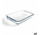 Fuente para Horno Pyrex Classic Vidrio Transparente Vidrio Rectangular 40 x 27 x 6 cm (6 Unidades)