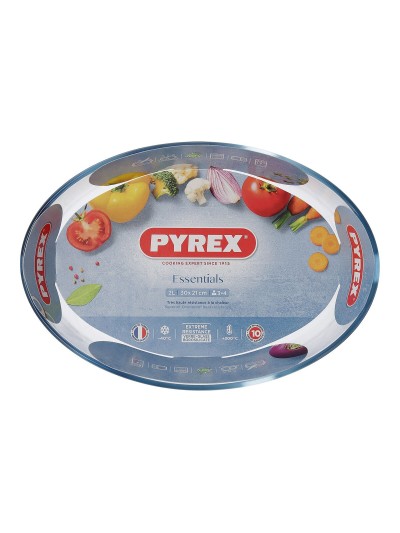 Oven Dish Pyrex Classic Vidrio Transparent Glass Oval 30 x 21 x 7 cm (4 Units)