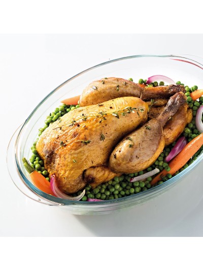 Oven Dish Ô Cuisine Ocuisine Vidrio Transparent Glass Oval 35 x 25 x 7 cm (6 Units)