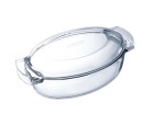 Fuente para Horno Pyrex Classic Vidrio Transparente Vidrio Ovalada 39 x 23 x 15 cm Con Tapa (3 Unidades)