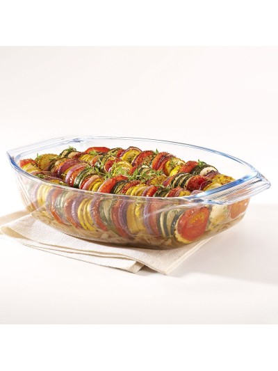 Oven Dish Pyrex Irresistible Transparent Glass Oval 39,5 x 27,5 x 7 cm (4 Units)