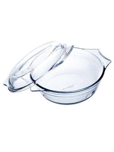 Fuente para Horno Ô Cuisine Ocuisine Vidrio Transparente Vidrio 27 x 24 x 11 cm Con Tapa (3 Unidades)