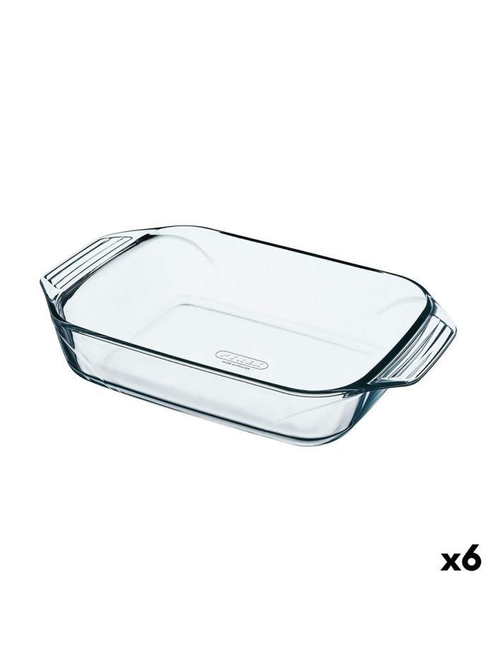 Oven Dish Pyrex Irresistible Transparent Glass Rectangular 31,5 x 19,7 x 6,4 cm (6 Units)