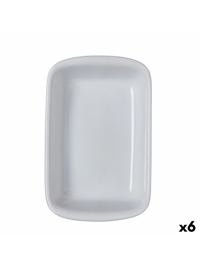 Fuente para Horno Pyrex Supreme Blanco Cerámica Vidrio templado Rectangular 30,2 x 20 x 7,4 cm (6 Unidades)