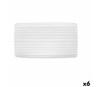 Bandeja de Aperitivos Ariane Artisan Cerámica Blanco 36 x 20 cm (6 Unidades)