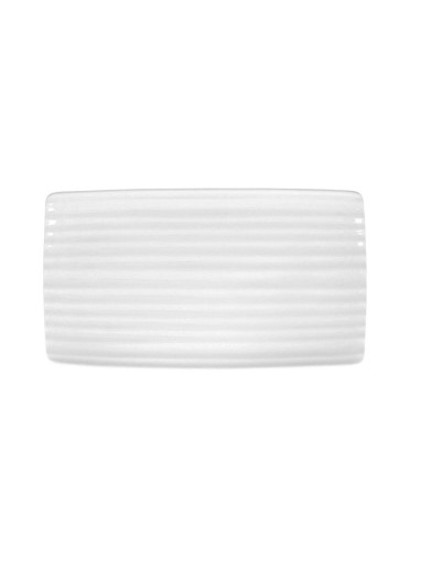 Snack tray Ariane Artisan Ceramic White 36 x 20 cm (6 Units)