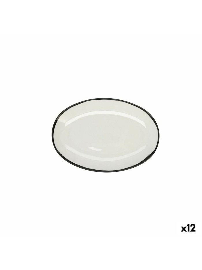 Snack tray Ariane Vital Filo Ceramic White Ø 26 cm (12 Units)
