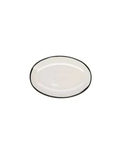 Snack tray Ariane Vital Filo Ceramic White Ø 26 cm (12 Units)