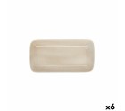 Bandeja de Aperitivos Ariane Porous 28 x 14 cm Cerámica Beige (6 Unidades)