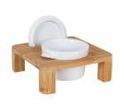 Soporte Inde Cazuela Bambú Porcelana 17 x 17 x 6 cm