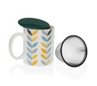 Cup with Tea Filter Versa Erin Porcelain Stoneware