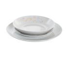 Set de Vajilla DKD Home Decor Porcelana Azul Rosa Blanco 27 x 27 x 3 cm 18 Piezas
