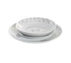 Set de Vajilla DKD Home Decor Porcelana Rosa Blanco 27 x 27 x 3 cm 18 Piezas