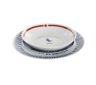 Set de Vajilla DKD Home Decor Porcelana Rojo Azul Blanco 27 x 27 x 3 cm 18 Piezas