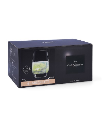 Set of glasses Chef & Sommelier Absoluty Transparent Glass 370 ml 6 Units