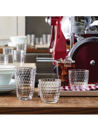 Set of glasses Bormioli Rocco Slot Transparent Glass With relief 290 ml 6 Units