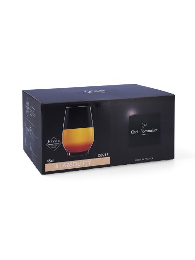 Set of glasses Chef & Sommelier Absoluty Transparent Glass 450 ml 6 Units