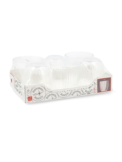 Set of glasses Bormioli Rocco Line Transparent Glass With relief 290 ml 6 Units